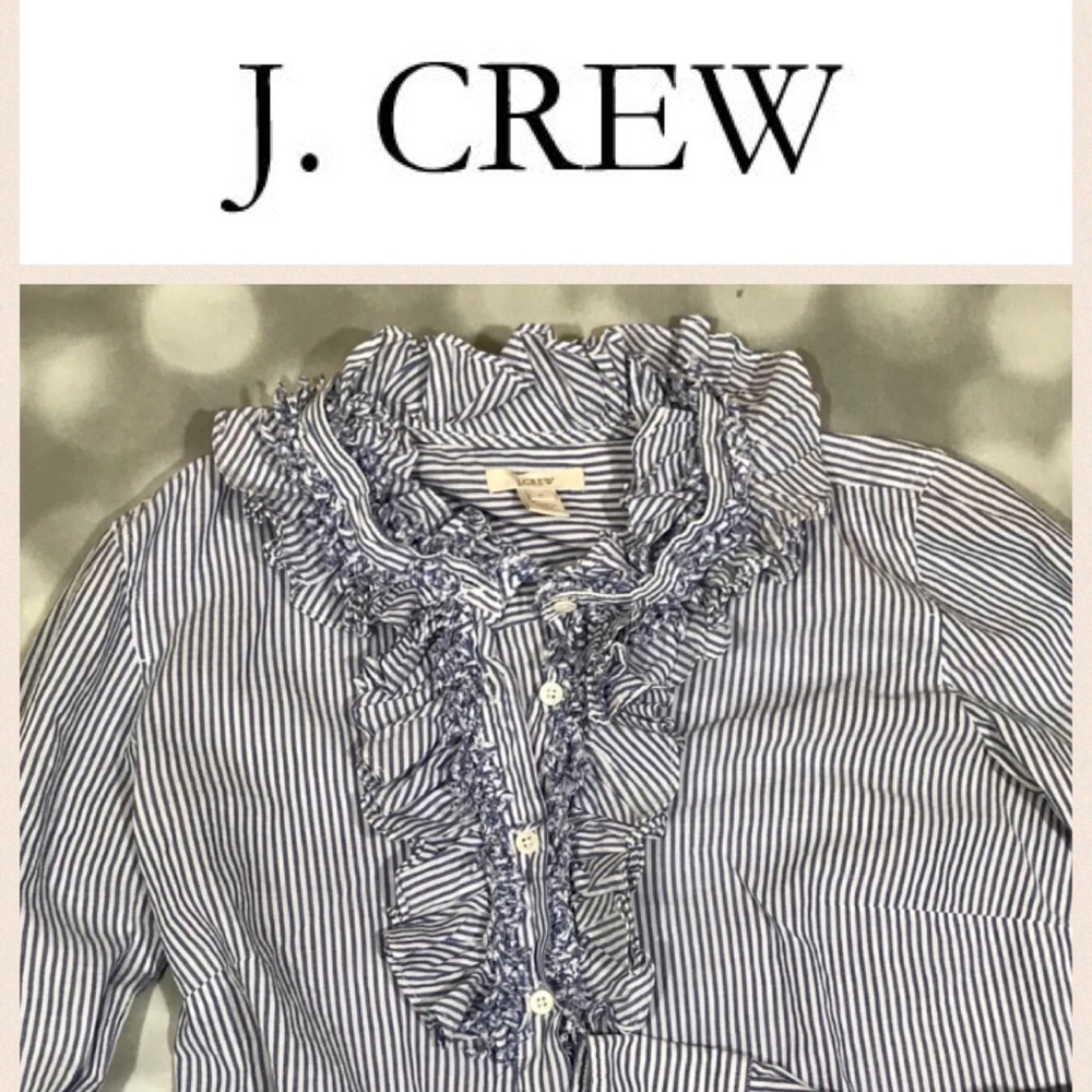 J. Crew confetti ruffle blouse